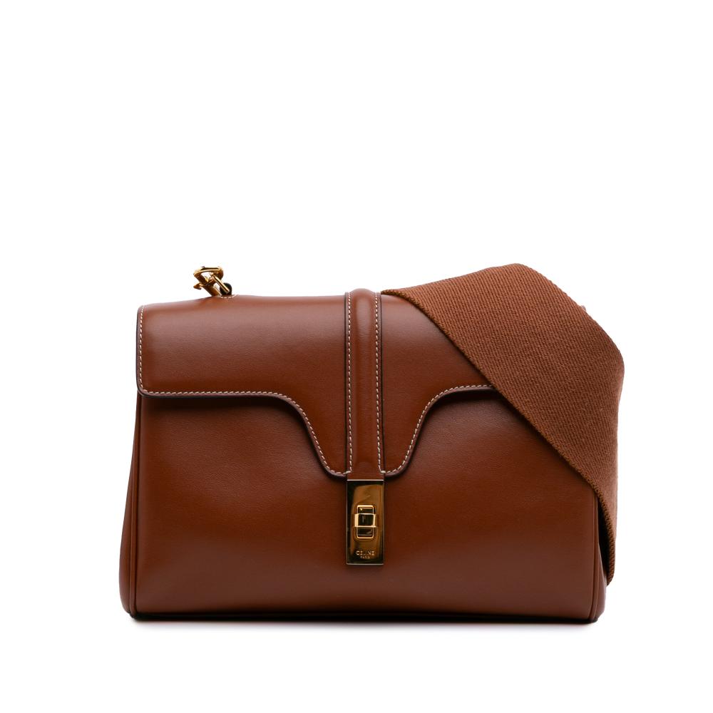 Celine B Celine Brown Calf Leather Teen Smooth skin Soft 16 Crossbody Italy