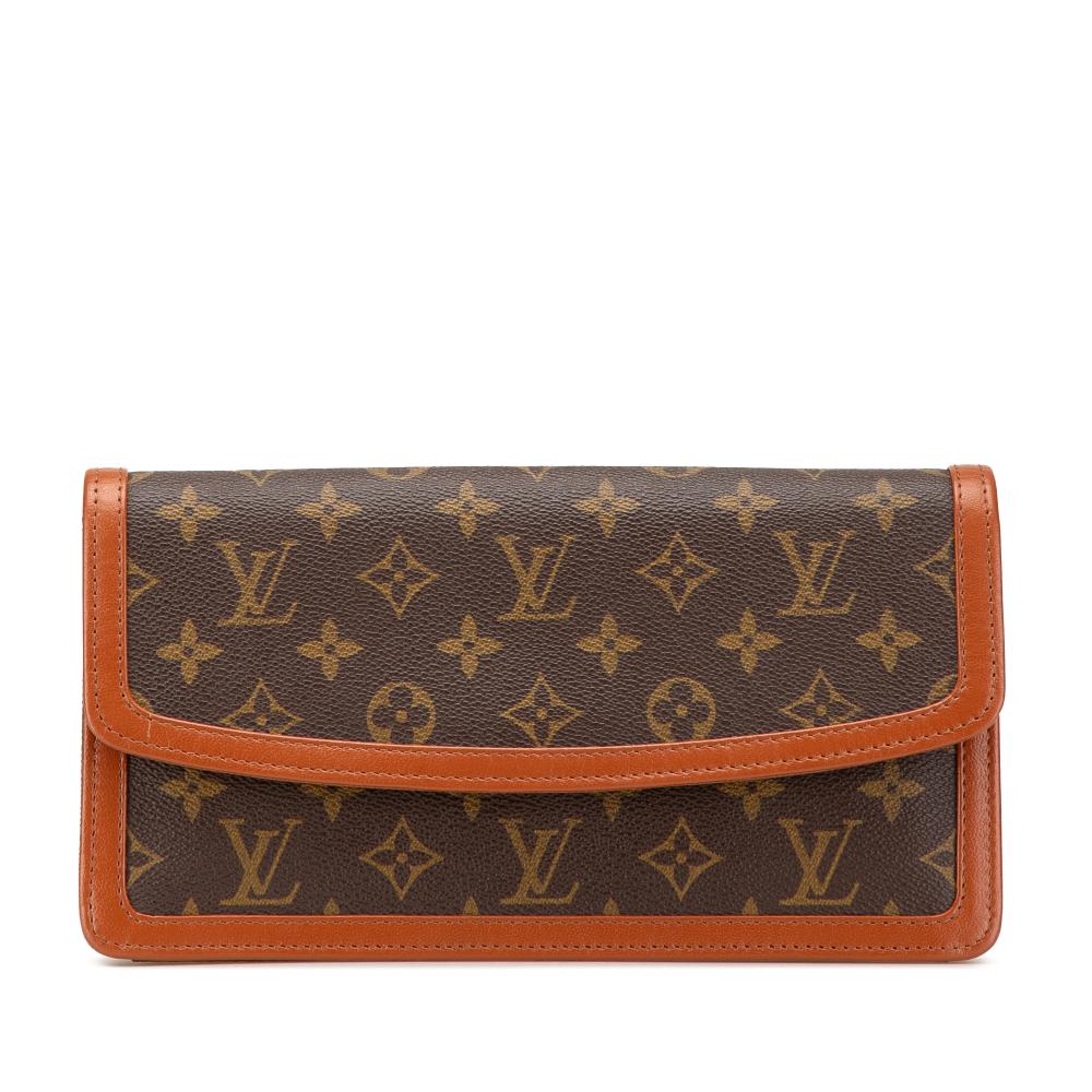 Louis Vuitton B Louis Vuitton Brown Monogram Canvas Canvas Monogram Pochette Dame PM France