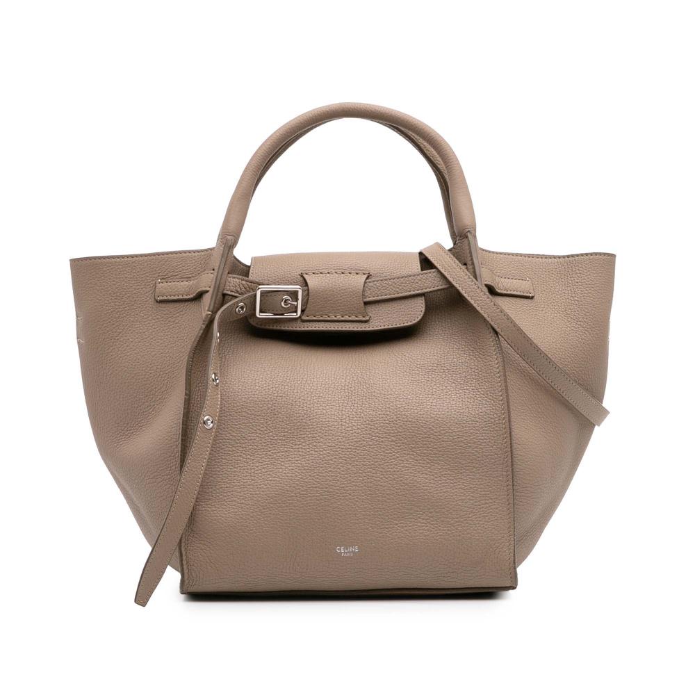 Celine B Celine Brown Light Brown Calf Leather Small Grained skin Big Bag Italy