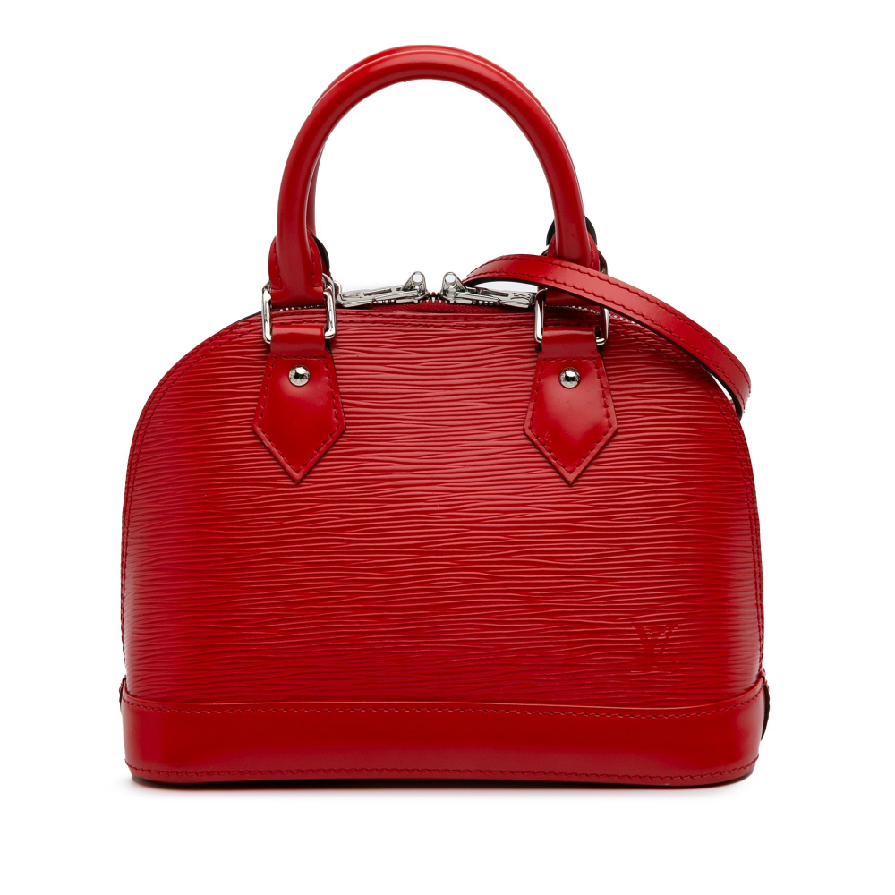 Louis Vuitton Alma BB Epi Leather Top-handle Handbag Red