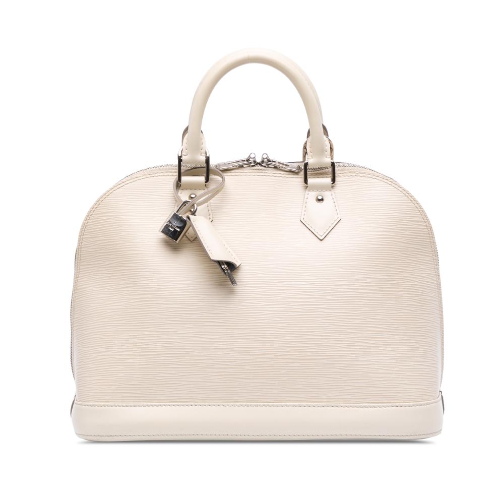 Louis Vuitton B Louis Vuitton White Epi Leather Leather Epi Alma PM France