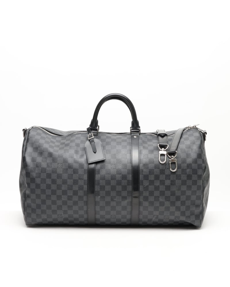 Louis Vuitton Damier Graphite Keepall Bandouliére 55 Weekend Bag