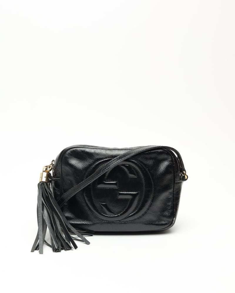 Gucci Patent Soho Disco Camera Bag