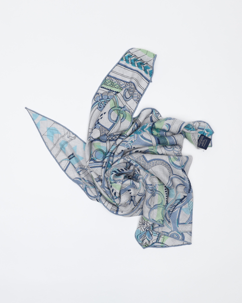 Hermès Losange Cashmere Silk Scarf