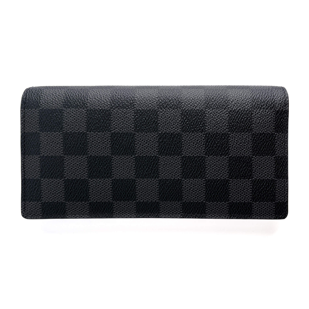 Louis Vuitton Brazza Canvas Vertical long Wallet Damier Graphite