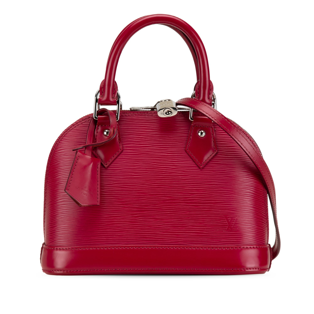 Louis Vuitton Alma BB Epi Leather Top-handle Handbag Red