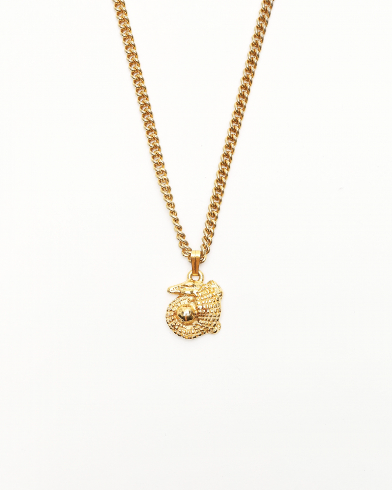 Celine Céline Vintage Crocodile Pendant Necklace