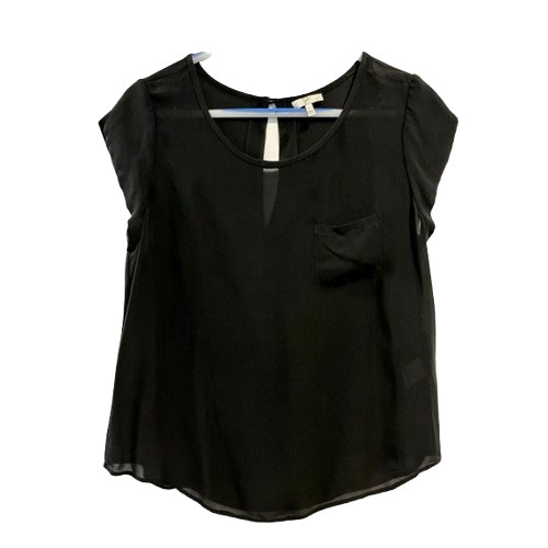 Joie Schwarzes Seidenhemd