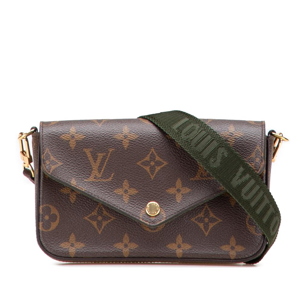 Louis Vuitton B Louis Vuitton Brown Monogram Canvas Canvas Monogram Felicie Strap And Go Italy