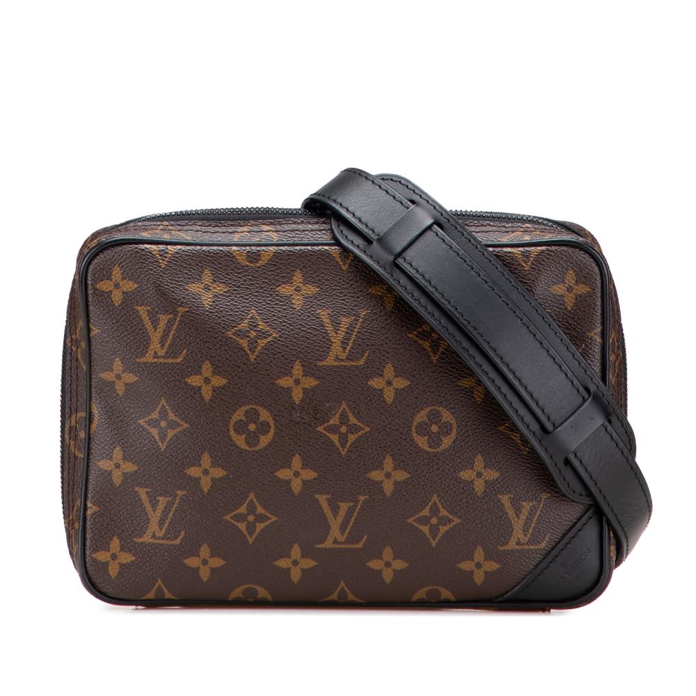Louis Vuitton B Louis Vuitton Brown with Black Monogram Canvas Canvas Monogram Solar Ray Utility Front Bag France