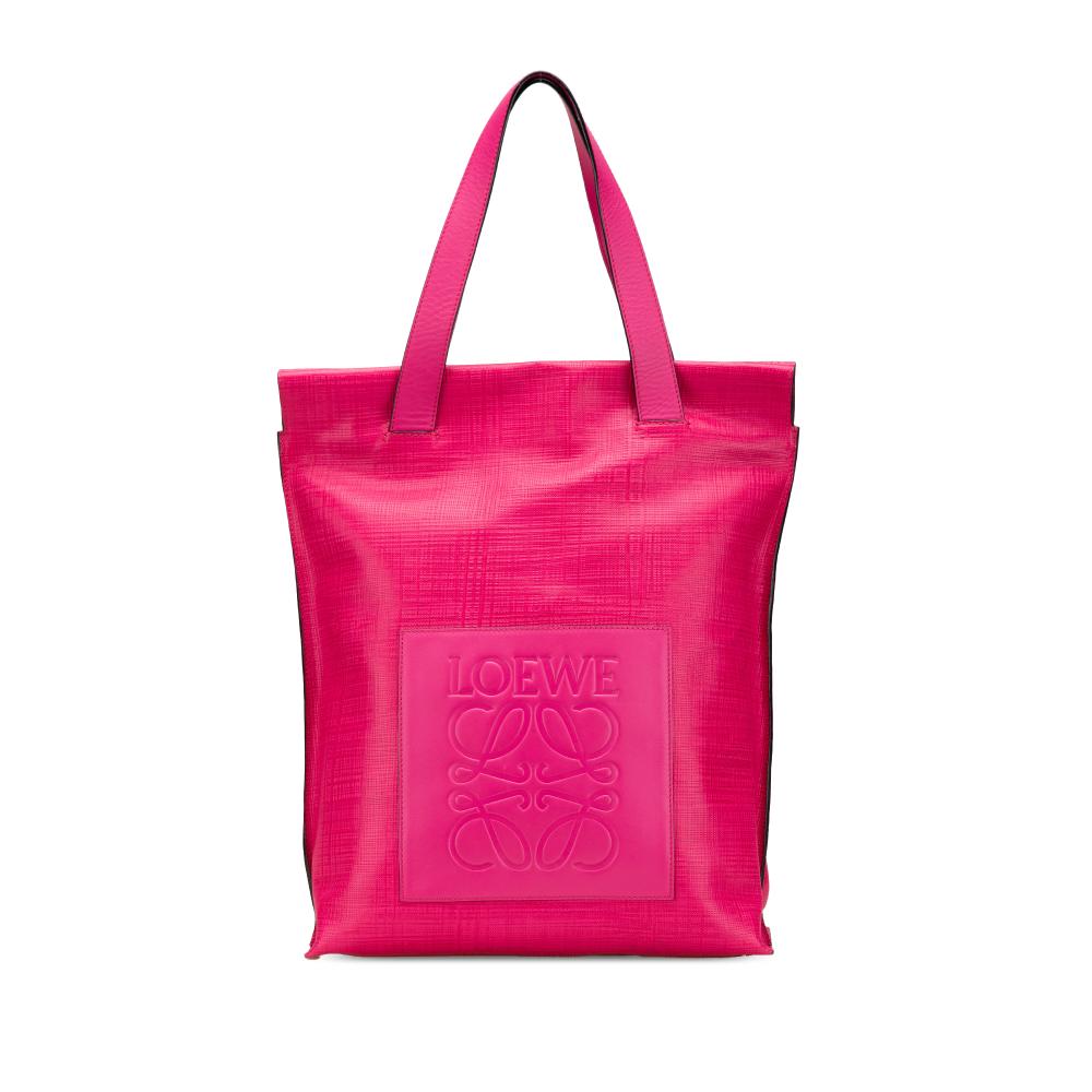 Loewe B LOEWE Pink Hot Pink Calf Leather Anagram Shopper Tote Spain