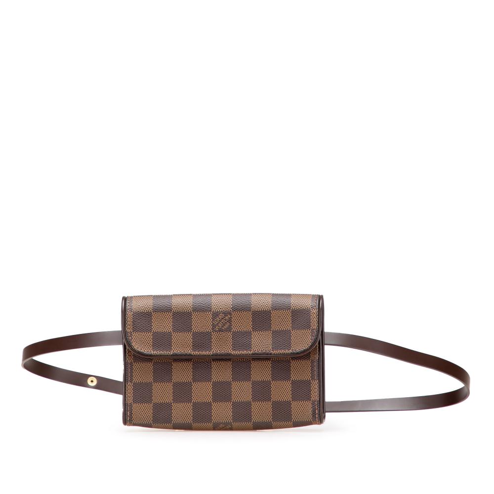 Louis Vuitton AB Louis Vuitton Brown Damier Canvas Canvas Damier Ebene Pochette Florentine France