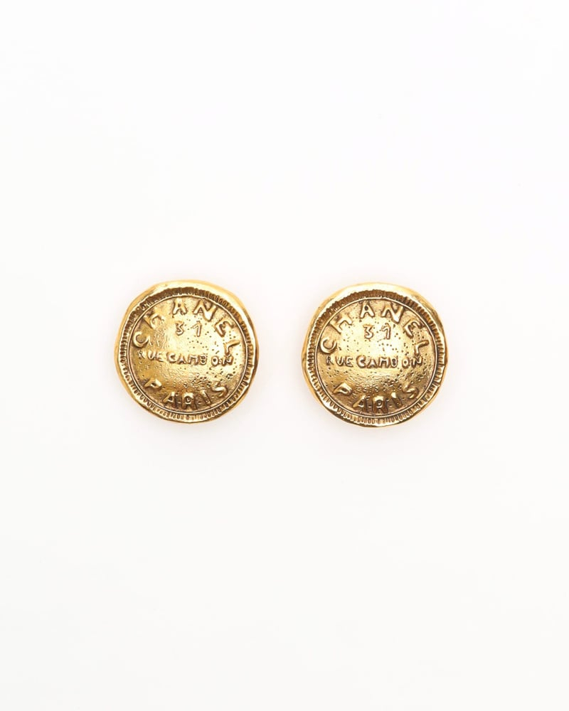 Chanel Gold Clip-on Earrings