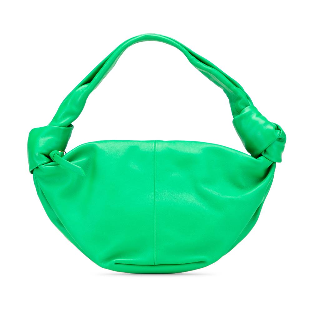 Bottega Veneta AB Bottega Veneta Green Nappa Leather Leather Mini Nappa Double Knot Bag Italy