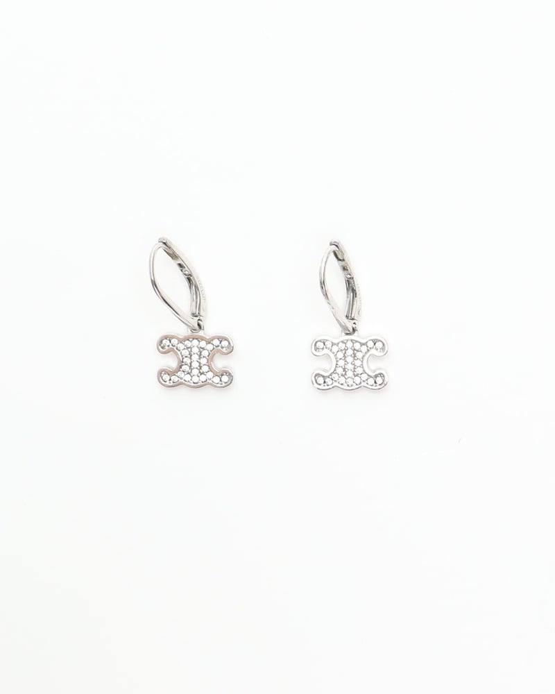 Celine Céline Triomphe Rhinestone Earrings