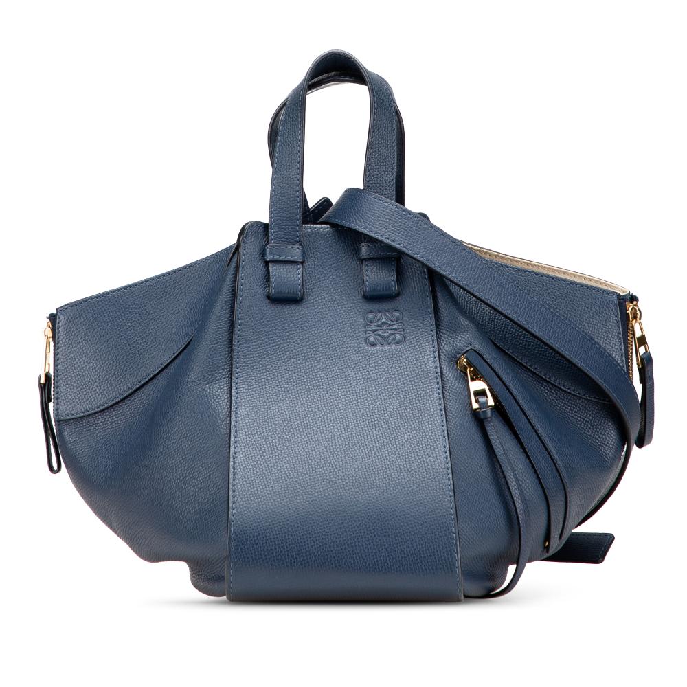 Loewe B LOEWE Blue Calf Leather Small Hammock Satchel Spain