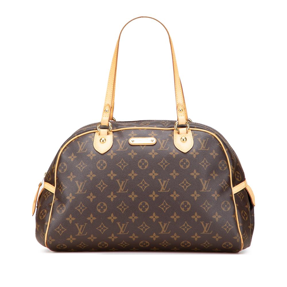 Louis Vuitton B Louis Vuitton Brown Monogram Canvas Canvas Monogram Montorgueil GM France