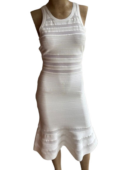Herve Leger Weißes Kleid