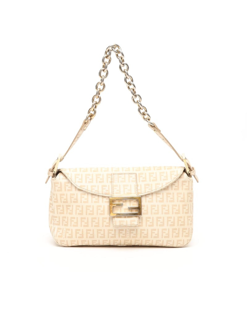 Fendi Zucca Chain Baguette Bag