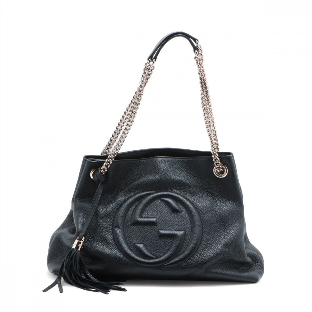 Gucci Soho Leather Shoulder Bag Black