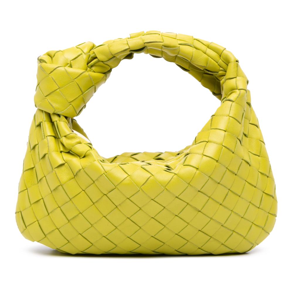 Bottega Veneta B Bottega Veneta Yellow Neon Yellow Nappa Leather Leather Mini Nappa Intrecciato Jodie Italy