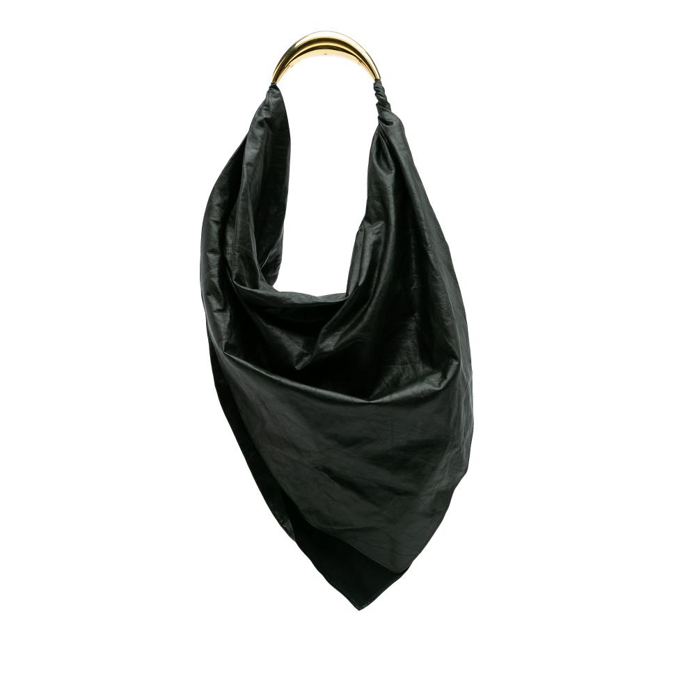 Bottega Veneta AB Bottega Veneta Green Dark Green Calf Leather skin Foulard Shoulder Bag Italy