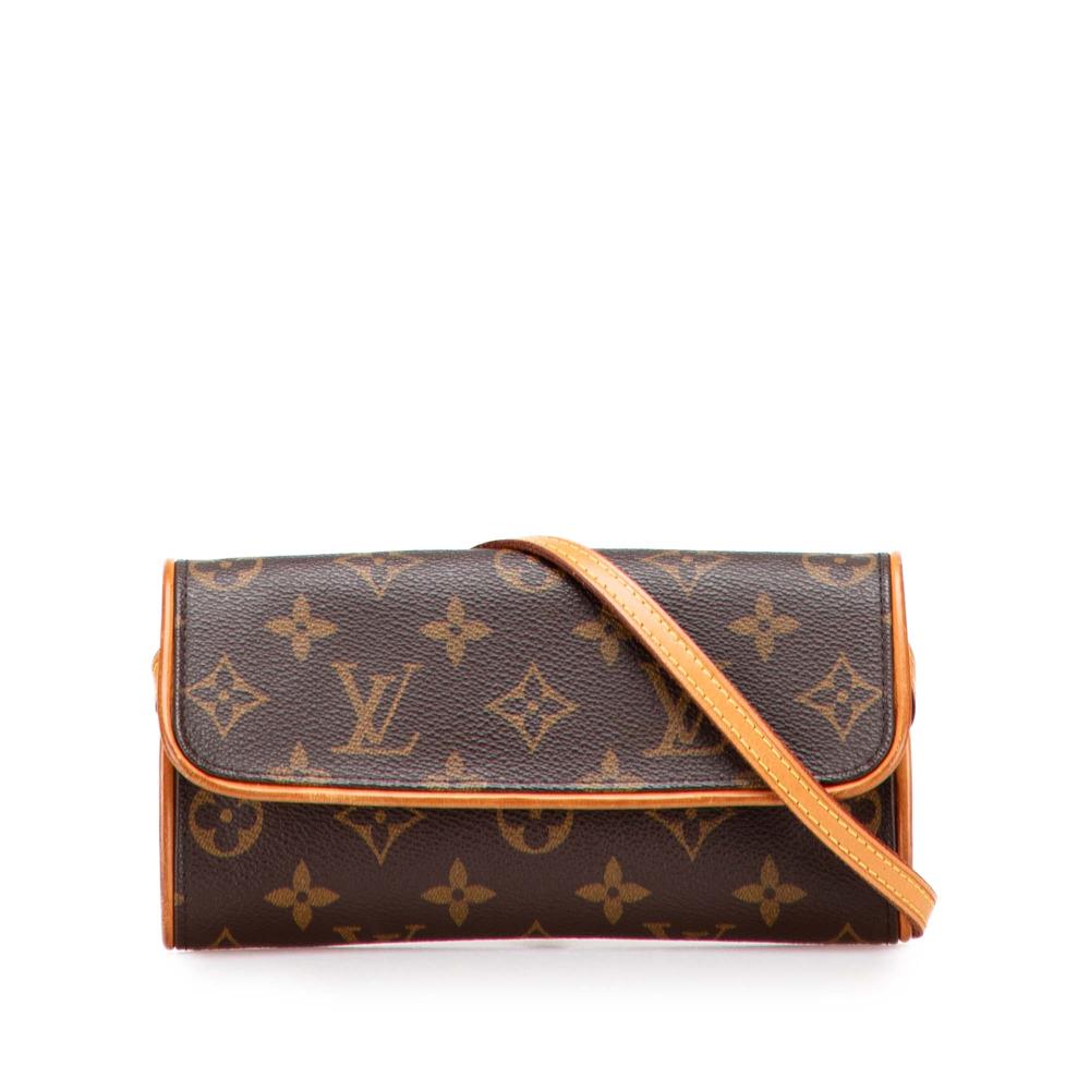 Louis Vuitton B Louis Vuitton Brown Monogram Canvas Canvas Monogram Pochette Twin PM United States
