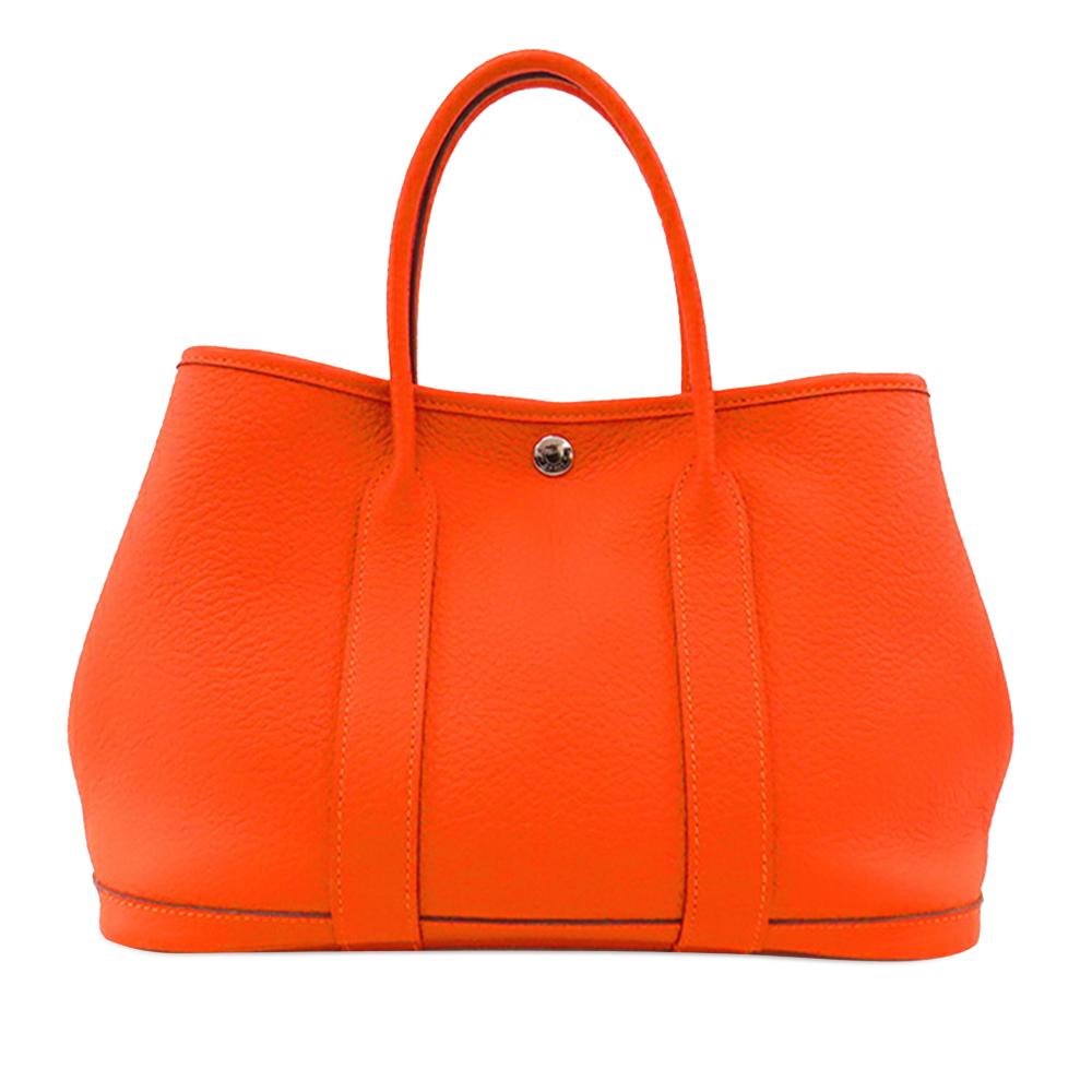 Hermès B Hermès Orange Dark Orange Calf Leather Negonda Garden Party 30 France