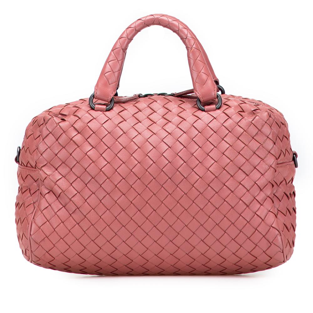 Bottega Veneta B Bottega Veneta Pink Nappa Leather Leather Nappa Intrecciato Bosto Italy