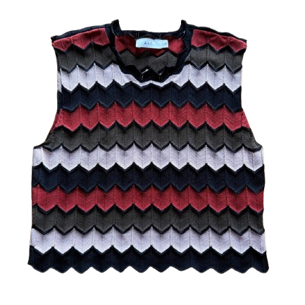 A.L.C. Top crop en zigzag amusant