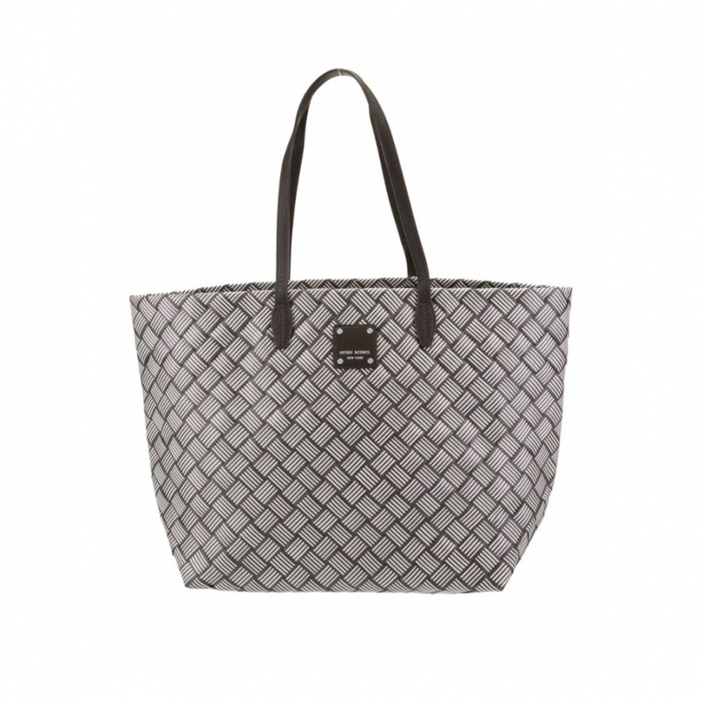 Henri Bendel Signature Straw gewebte Handtasche