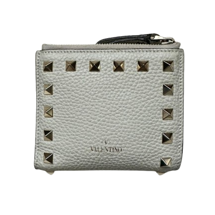Valentino Small rockstud wallet grainy calfskin