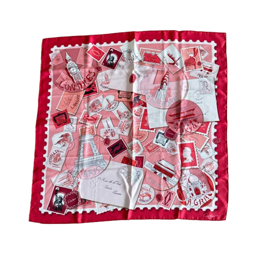 Cartier Foulard en soie 70x70cm