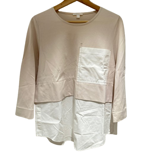 Cos Beige and white top