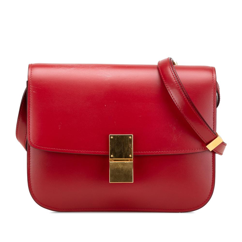 Celine B Celine Red Calf Leather Medium skin Classic Box Italy