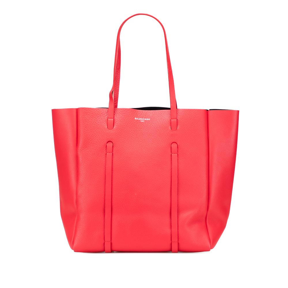 Balenciaga B Balenciaga Red Calf Leather Everyday Tote S Italy
