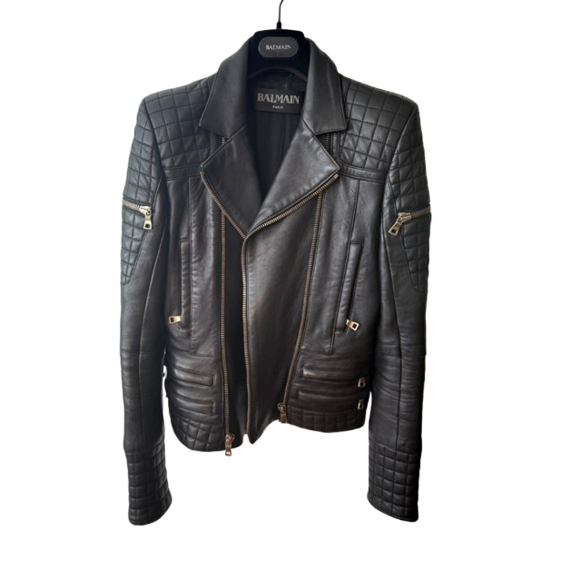 Balmain Lederjacke