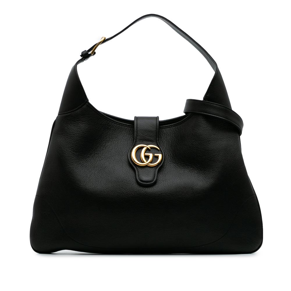 Gucci AB Gucci Black Calf Leather Medium Aphrodite Satchel Italy