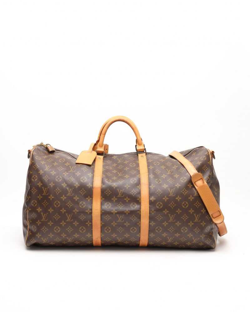 Louis Vuitton Monogram Keepall 60 Bandoulière Weekend Bag