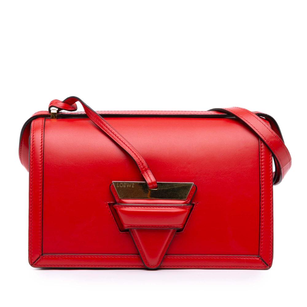 Loewe B LOEWE Red Calf Leather Medium Barcelona Crossbody Spain