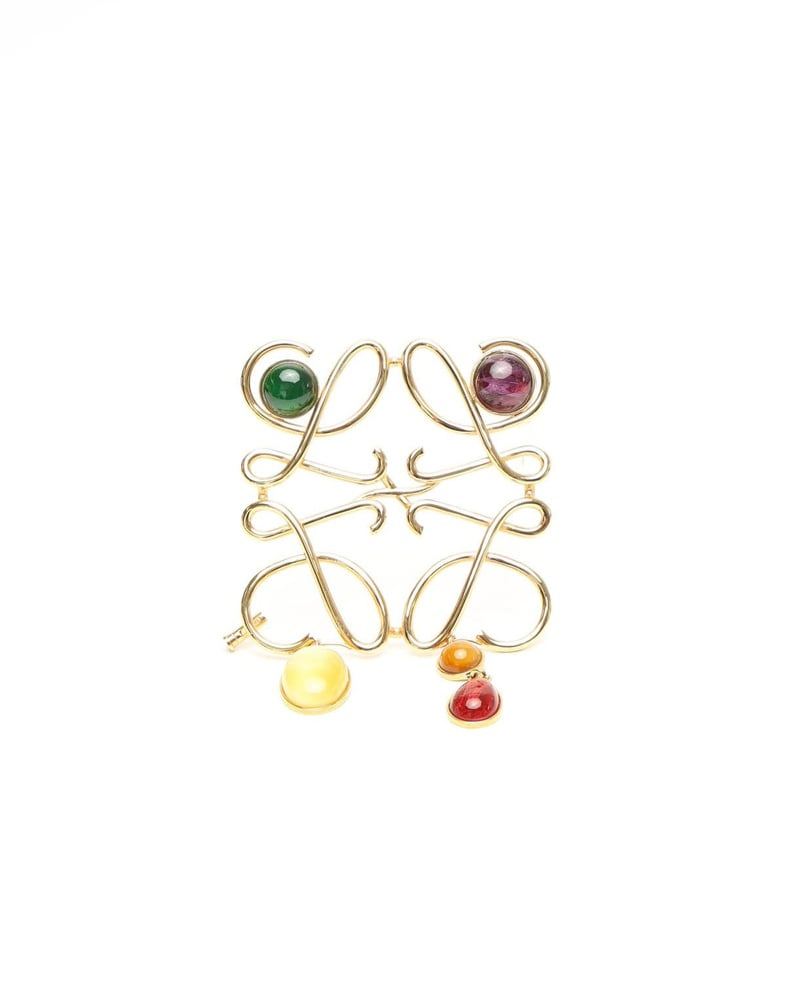 Loewe Anagram Color Stone Brooch