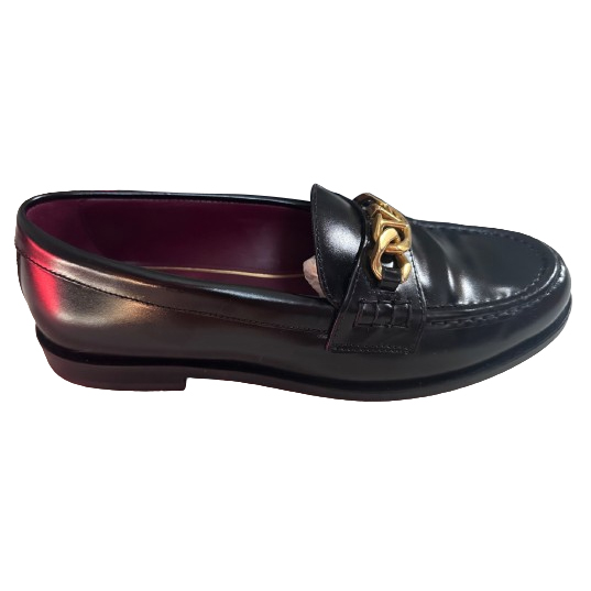 Valentino Garavani VLogo Kette Leder Slipper