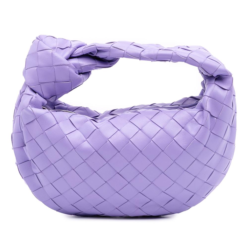 Bottega Veneta AB Bottega Veneta Purple Nappa Leather Leather Mini Nappa Intrecciato Jodie Italy