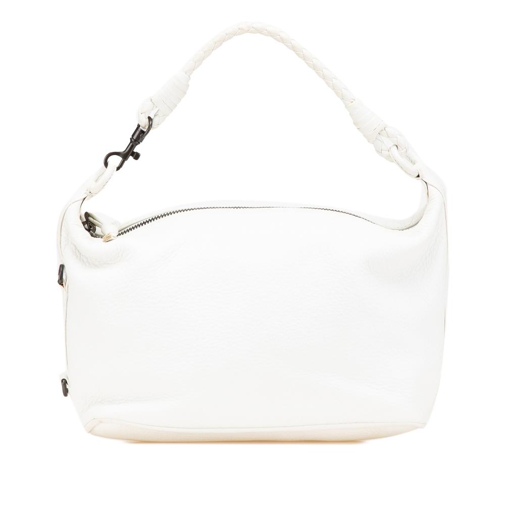 Bottega Veneta B Bottega Veneta White Calf Leather Handbag Italy