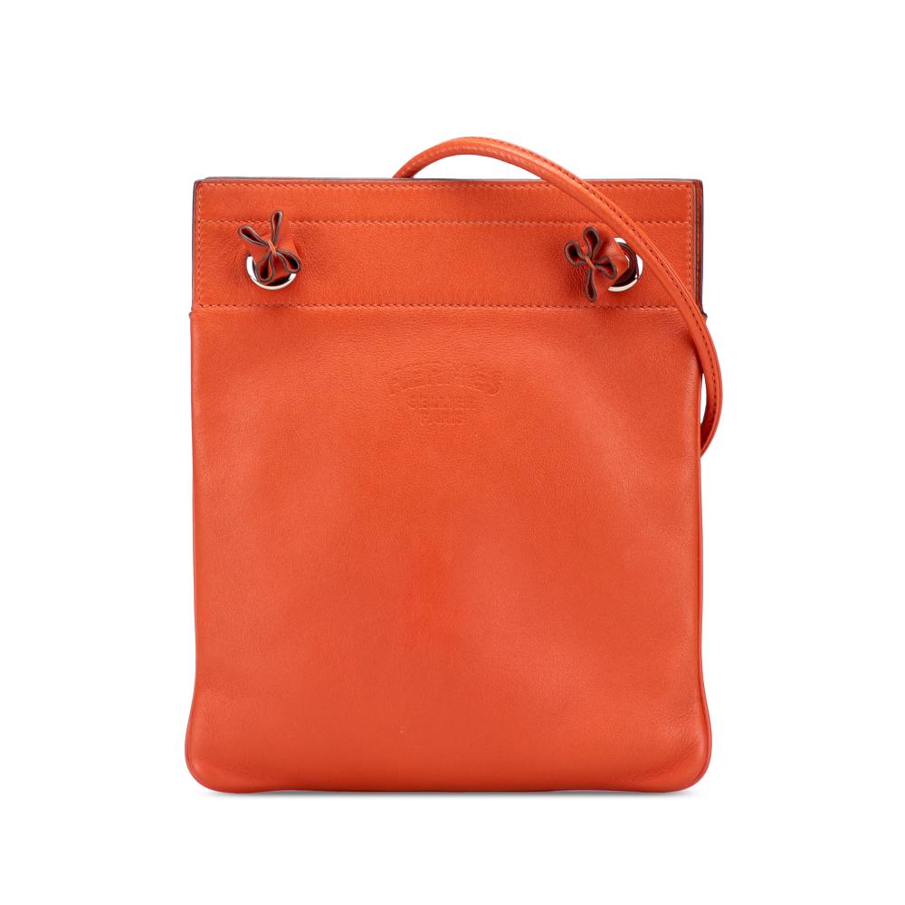 Hermès AB Hermès Orange Dark Orange Calf Leather Mini Swift Aline Bag France