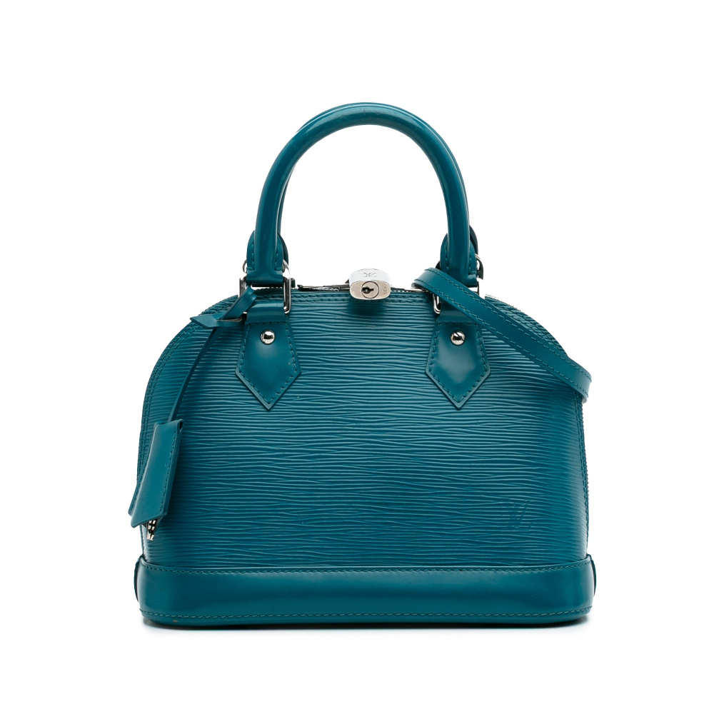 Louis Vuitton Alma BB Epi Leather Top-handle Handbag Blue