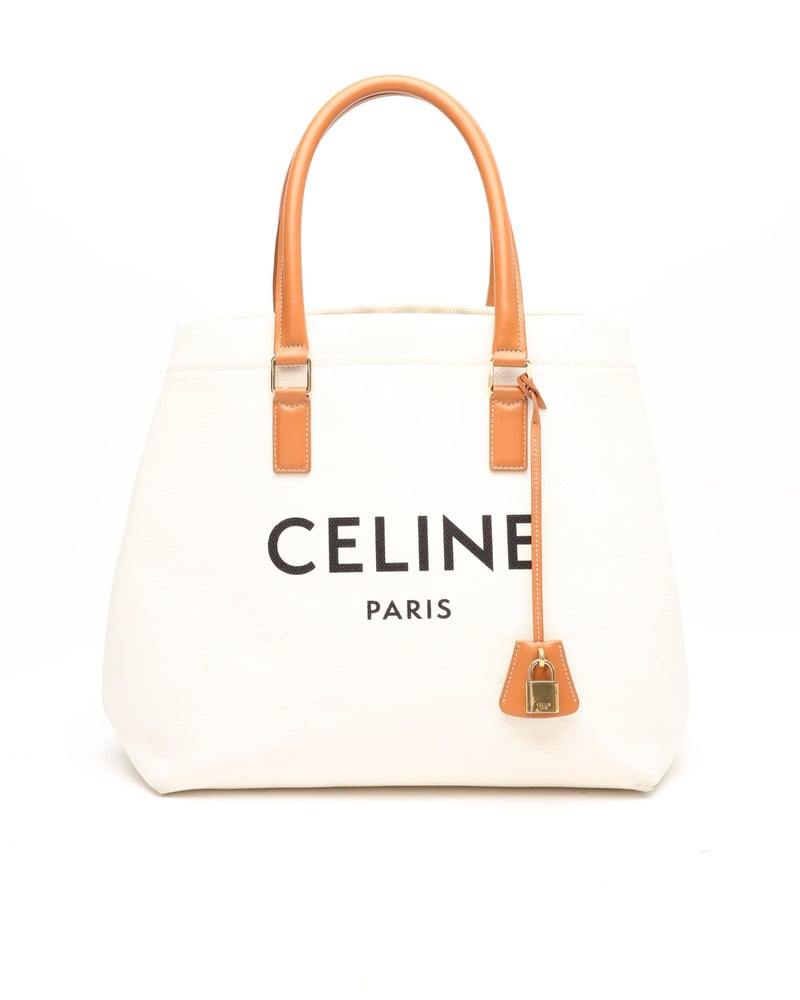 Celine Céline Canvas Cabas Horizontal Bag