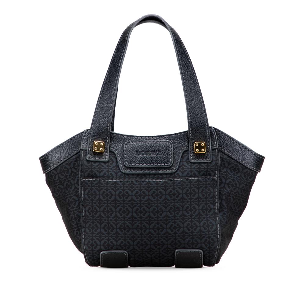 Loewe B LOEWE Black Canvas Fabric Anagram Tote China