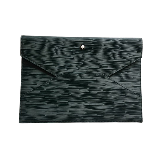 Montblanc Leder-Clutch-Tasche - English Green