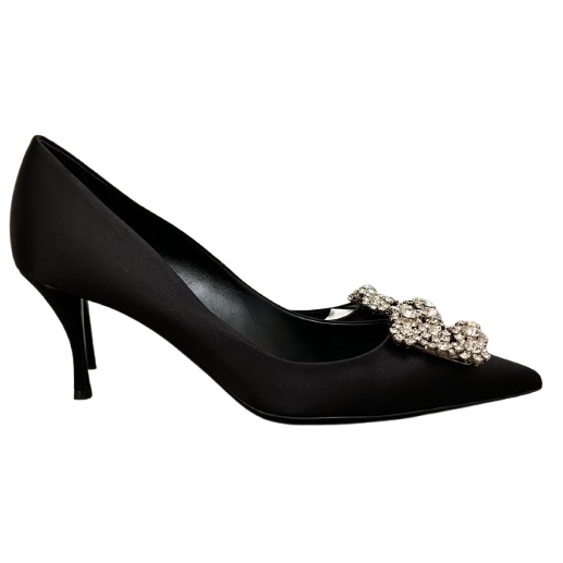 Roger Vivier Escarpins Fleur Strass aus Satin